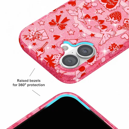 Vista 1387 de VELVET CAVIAR Funda para iPhone 15, compatible con MagSafe, probada contra caídas de 10 pies, fundas protectoras de diseño, leopardo color rosa
