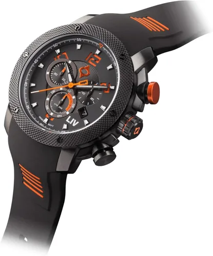 Vista 5 de LIV GX1 - Reloj clásico resistente con cronógrafo suizo de 177 pulgadas 316L SS 3D multicapa con fecha rápida resistente a los arañazos resistente