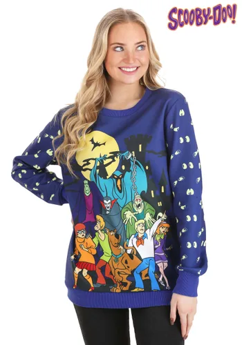 Vista 6 de Sudadera de Halloween de Scooby-Doo que Brilla en la Oscuridad para Adultos Multicolor
