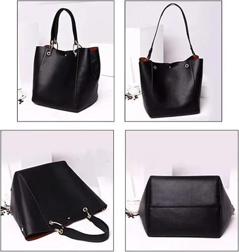 Vista 2 de Pahajim Tote Handbags for Women Large Capacity Work PU Leather Bucket Purse Designer Satchel Hobo Shoulder Bags