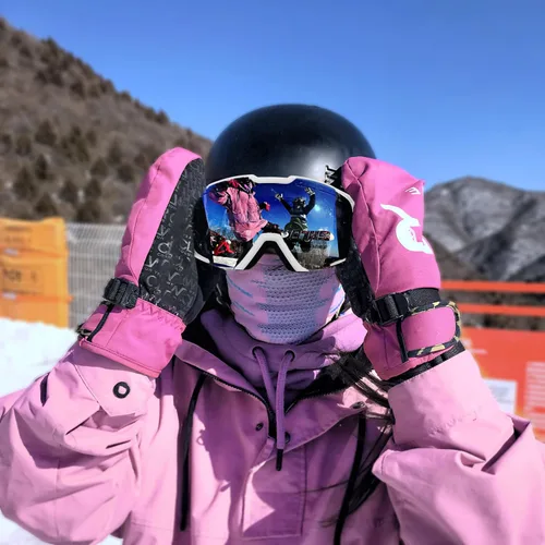 Vista 2 de FEISEDY Ski Goggles, OTG Snow Sport Goggles for Men, Women & Youth B2961 Blanco - Plata Vlt 12%