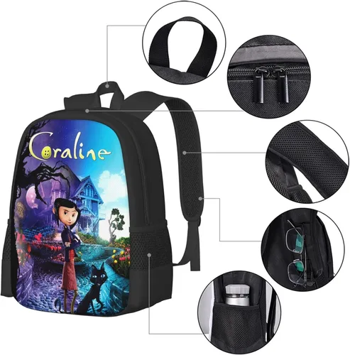 Vista 5 de KAJUE Mochilas para niñas y niños, juego de bolsas escolares con bolsa de almuerzo, estuche para lápices, ligero, lindo, 17 pulgadas, 3