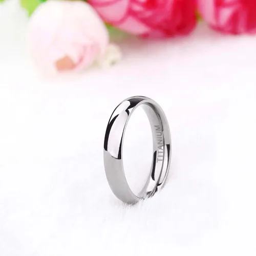 Vista 2 de TIGRADE - Anillo de titanio de cúpula plana altamente pulido, anillo de matrimonio de ajuste cómodo, pulgada, pulgada, pulgada, pulgada, pulgada