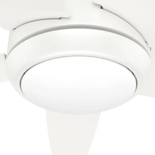Vista 10 de Hunter 51697 - Ventilador de techo para interiores de 52 pulgadas con luz LED y control remoto, ventilador de techo blanco, montaje estándar, 5