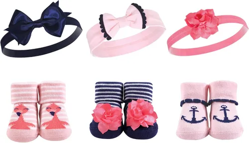 Vista 92 de Hudson Baby Conjunto de regalo de diadema y calcetines para niña