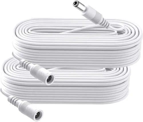 Vista 15 de Cable de extensión de alimentación CC de 3.3 pies, adaptador de corriente de 12 V/24 V, cable de extensión de 0.217 in x 0.083 in para cámara