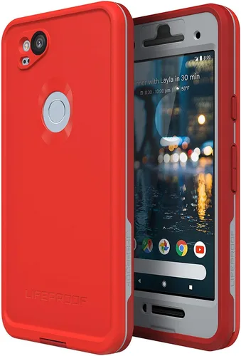 Vista 3 de Lifeproof FRē Series - Funda impermeable para Google Pixel 2, embalaje al por menor, Fire Run (tomate cherry/aguanieve/lava fundida)