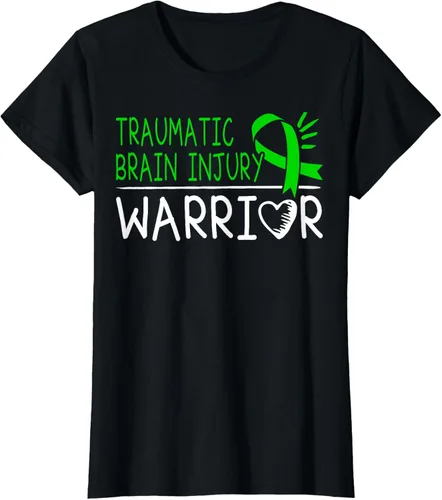 Vista 40 de Camiseta de lesión intracraneal - Camiseta de conciencia TBI, Negro, S