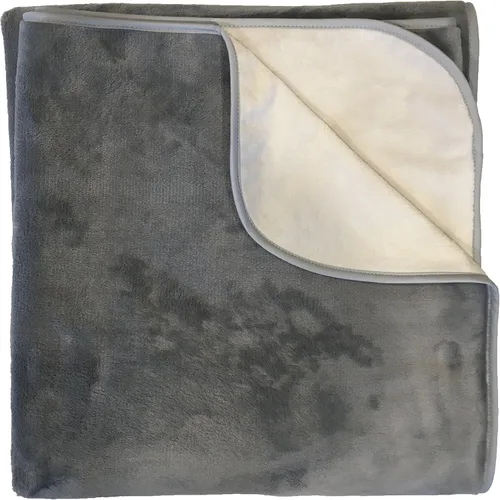 Vista 7 de Manta 100 % impermeable, sedosa, suave,para perros, gatos y personas, S, Negro/Carbón