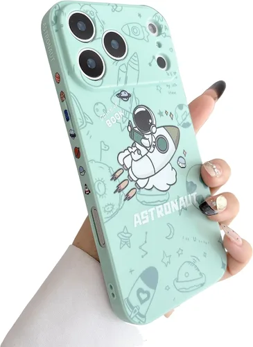 Vista 41 de Yonds Queen para iPhone 7 Plus / 8 Plus, linda funda con diseño de astronauta de dibujos animados, elegante parachoques de TPU suave, protectora
