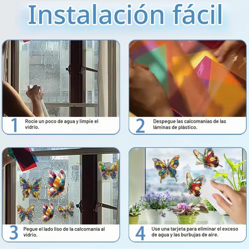 Vista 5 de 20 piezas de calcomanías para ventanas contra golpes de pájaros, calcomanías anticolisión para ventanas, calcomanías de ventana con reflejos de arco