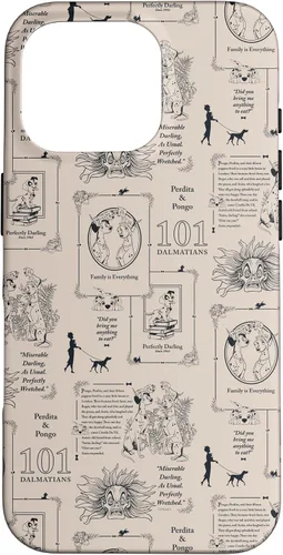 Vista 20 de Funda con estampado de libro vintage para iPhone 16 Disney 101 Dálmatas