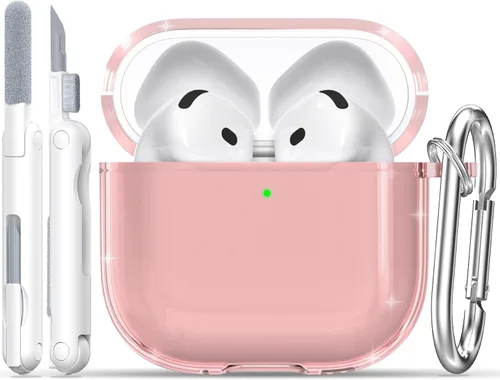Vista 60 de RFUNGUANGO AirPods Pro Funda Transparente TPU Suave Transparente Blanco