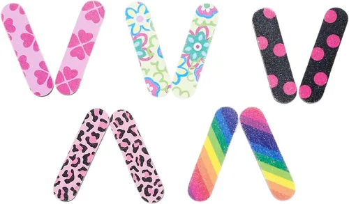 Vista 6 de Lima de UNA Pulidora. Tablero de Esmeril de Unas. Lima de manicura de doble cara, Mini, Reutilizable para Mujeres, Ninas y Hombres. Paquete de 10