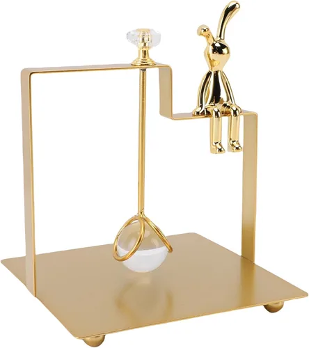 Vista 5 de Focket Napkin Holder, Thick Iron Decor Napkin Dispenser with Square Base for Kitchen Bar Restaurant Bathroom Table (Gold)