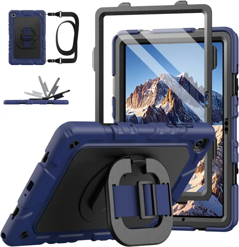 Vista 11 de Grifobes Fundas para Samsung Galaxy Tab A11 Plus 2025 / A9 Plus de 11 pulgadas 2023, a prueba de golpes, con protector de pantalla, soporte