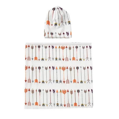 Vista 12 de Galabloomer Manta Envolvente para Recién Nacido con Conjunto de Gorro Bebé Niño Manta de Recepción Gris con Flechas