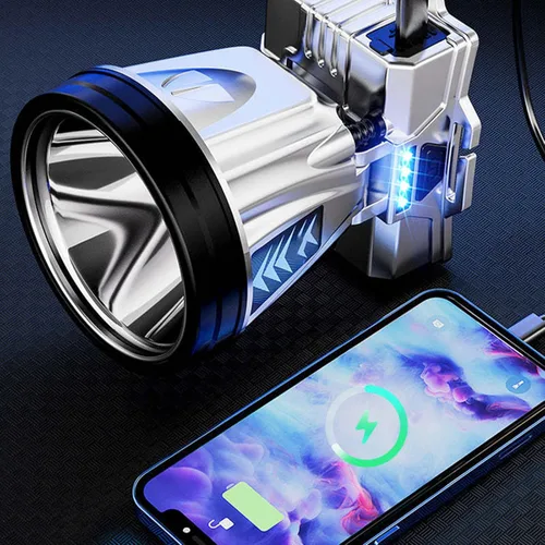 Vista 6 de Linterna frontal recargable súper brillante de alta potencia, lámpara LED recargable 2023, linterna frontal portátil impermeable para exteriores