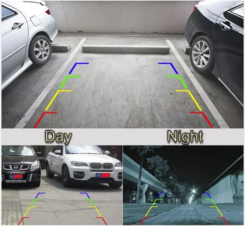 Vista 7 de Vlicevrn HD Fisheye - Cámara de visión trasera para vehículo, línea de estacionamiento fija, visión nocturna, cámara de estacionamiento de respaldo