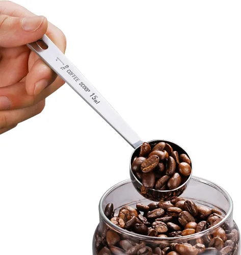 Vista 6 de Cuchara medidora de café de acero inoxidable de 1 cucharada, juego de 1