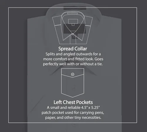 Vista 2 de Allsense Camisa de vestir de manga corta de ajuste regular para hombre