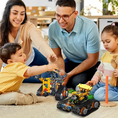 Vista 5 de Kit de construcción de robot, aplicación y control remoto, juguetes de robot para niños, 4 en 1, robot de bloques de construcción de control remoto