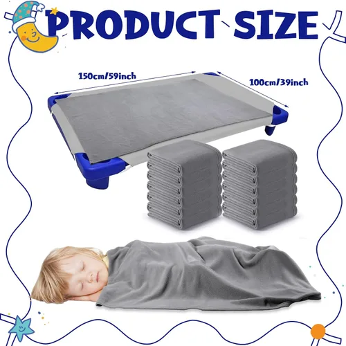 Vista 3 de Newwiee 12 mantas de forro polar para cuna, 39 x 59 pulgadas, ligera y acogedora, manta cálida para siesta para niños, niñas, guardería, preescolar