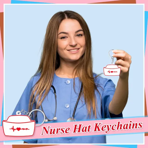 Vista 4 de Henoyso 36 Pack Nurse Keychain Bulk Nurse Gifts for Women Nurse Appreciation Gifts Nurse Accessories Nurse Party Favors