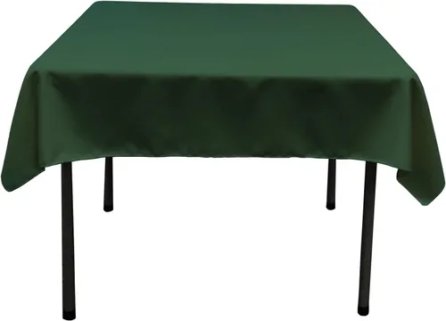 Vista 98 de LA Linen. Mantel cuadrado de popelina de poliéster