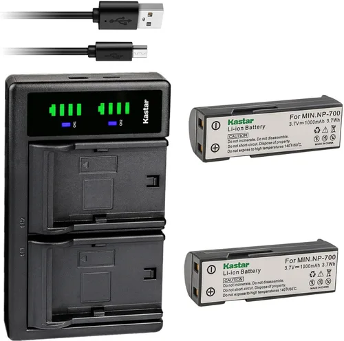 Vista 5 de Kastar LTD2 - Cargador de batería USB de repuesto para Konica Minolta NP-700 NP700, Konica Minolta Dimage X50, Konica Minolta X60, Konica Minolta