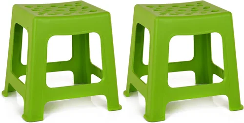 Vista 14 de Mintra Home - Taburetes de plástico ligeros, paquete de 2 (12.5 pulgadas de altura, negro)