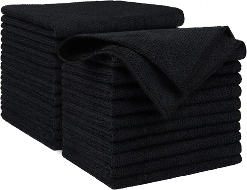 Vista 15 de AIDEA - Paño de limpieza de microfibra, 10 unidades, toallas de microfibra negras, 12 x 12 pulgadas Microfiber Towels for Cars, Wash Cloths, Lint