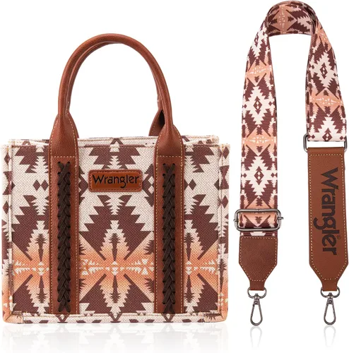 Vista 7 de Wrangler Aztec Tote Bag for Women Boho Shoulder Purses and Western Handbags