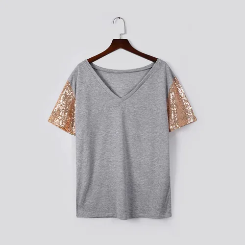 Vista 5 de Shirts for Women Dressy Casual 2023 Blouses Floral Flowy Teacher Shirt Workout Tops Short Sleeve T-Shirts