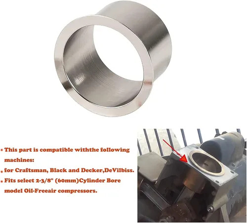 Vista 6 de K-0650 Kit de reemplazo de manguito de compresor de aire y anillo de compresión perfectamente adecuado para Craftsman DeVilbiss Porter Cable