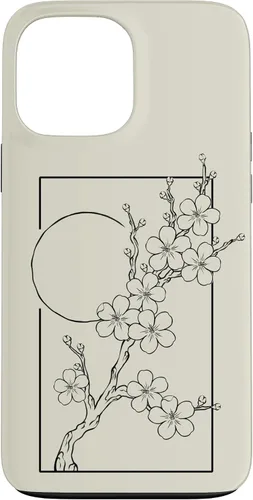 Vista 23 de iPhone 16 Japanese Graphic Cherry Blossom with Sun Case