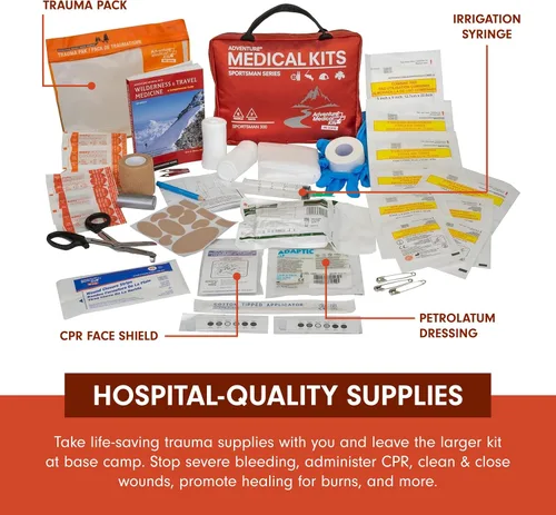 Vista 4 de Adventure Medical Kits Sportsman Series Kit médico - 300 - Kit de primeros auxilios para camping, senderismo, caza y más - para 6 personas durante 7