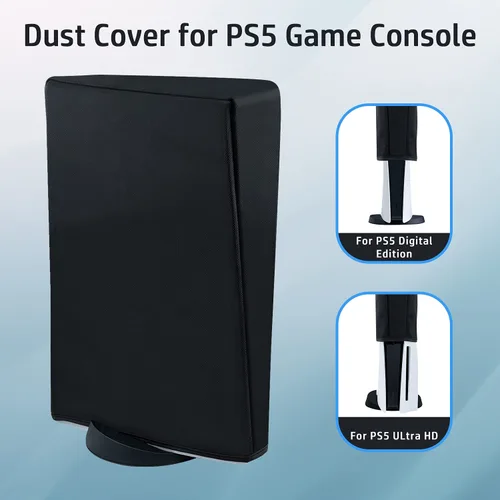 Vista 4 de Wigearss vertical Mode Dust Cover for PS5 Console 1680D Oxford Cloth Anti-Scratch Waterproof Dust Guard Backend Cutaway Design