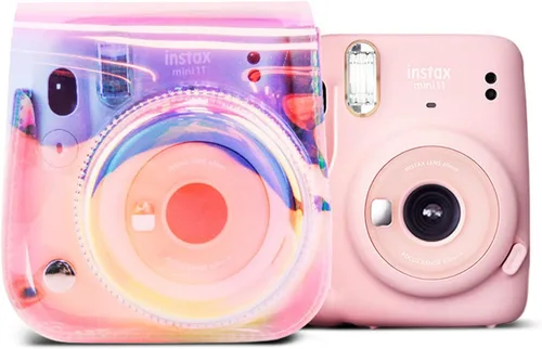 Vista 3 de Yitengteng Illusion - Funda para cámara Fujifilm Instax Mini 11/9/8, funda protectora ajustable de PVC para cámara con correa para el hombro