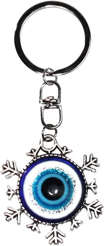 Vista 11 de LUCKBOOSTIUM Evil Eye Keychain & Protection, Evil Eye Car Hanging Ornament, Rear View Mirror Accessories, Home Decor Campanas en cadena Piscis