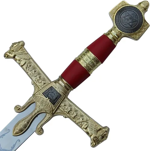 Vista 4 de Armory Replicas - Gran Espada Rey Salomón Rojo Hoja de acero inoxidable con diseños simbólicos para coleccionistas