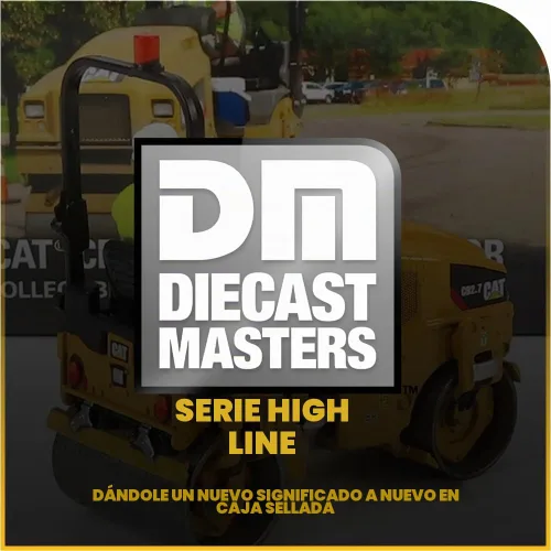 Vista 8 de Diecast Masters Compactador de utilidad CAT Caterpillar CB-2.7 con operador High Line Series 1/50 Diecast Model 85593