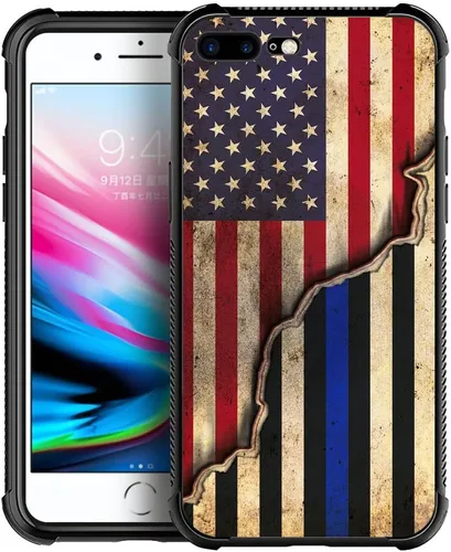 Vista 33 de DAIZAG Funda compatible con iPhone 7/8 Plus, protección completa, a prueba de golpes, antiarañazos, funda de poliuretano termoplástico para hombre