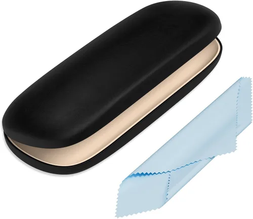 Vista 20 de Funda para gafas, funda protectora de carcasa rígida para gafas, unisex para mujeres y hombres Paquete de 3-Negro