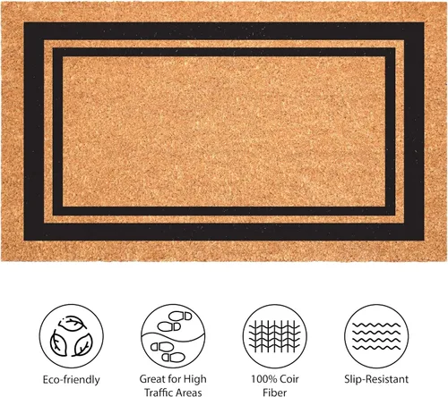 Vista 5 de Calloway Mills Felpudo con borde de 18 x 30 pulgadas (negro)