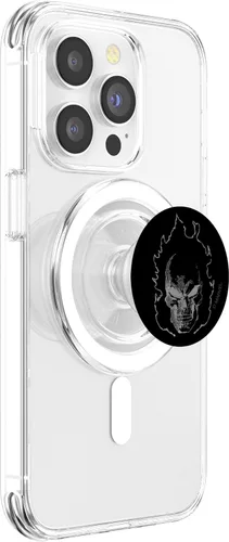 Vista 3 de Marvel Ghost Rider Flaming Skull 90s PopSockets MagSafe PopGrip para iPhone