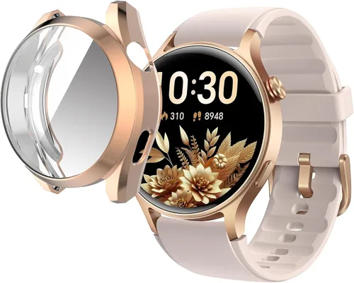 Vista 9 de AR01 Funda para reloj inteligente, compatible con Aeac Smart Watch, Lamshaw TPU con protector de pantalla compatible con Aeac AR01 Smart Watch Case