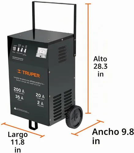 Vista 3 de TRUPER CARBA-200 Cargador de batería de coche de 12 V/200 amperios
