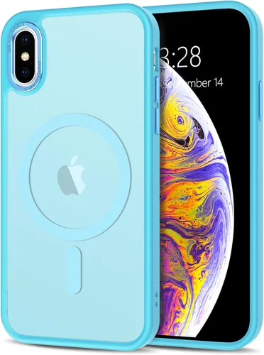Vista 44 de Anuck - Funda magnética para iPhone 11 compatible con MagSafe, carcasa trasera mate translúcida dura, borde de TPU, delgada, resistente a impactos