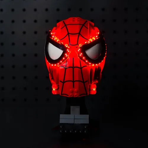Vista 7 de VONADO Luz LED de control de luz compatible con Lego Spider Man's Mask 76285 (solo luces, sin modelos), kit de iluminación creativa, accesorios